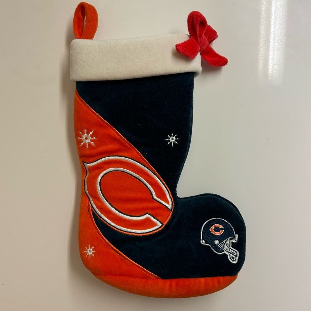 NFL Chicago Bears Christmas Stocking Team Beans 12”